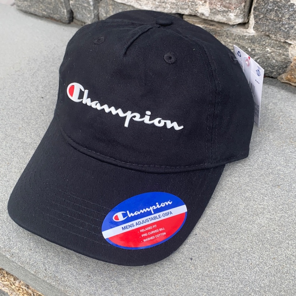 Black champion hat